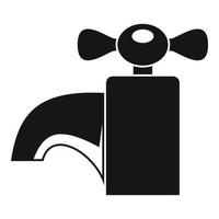 moderno rubinetto icona, semplice stile vettore