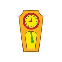 giallo nonno orologio icona, cartone animato stile vettore