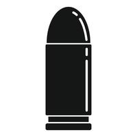 pistola proiettile icona, semplice stile vettore