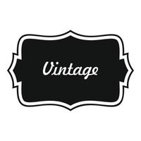 Vintage ▾ etichetta icona, semplice stile. vettore