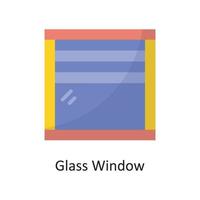 bicchiere finestra vettore piatto icona design illustrazione. faccende domestiche simbolo su bianca sfondo eps 10 file