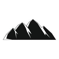 grande montagna icona, semplice stile. vettore