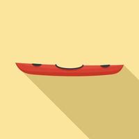 lato Visualizza kayak icona, piatto stile vettore
