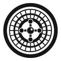 fortuna roulette icona, semplice stile vettore