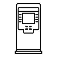 finanza ATM icona, schema stile vettore