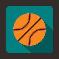 pallacanestro palla icona nel piatto stile vettore