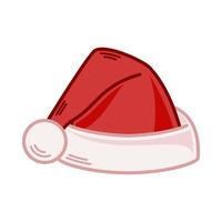 cartone animato rosso Santa cappello illustrazione. eps 10 vettore