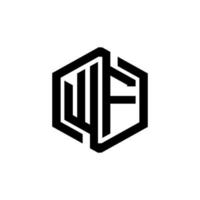 wf lettera logo design nel illustrazione. vettore logo, calligrafia disegni per logo, manifesto, invito, eccetera.