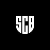 scb lettera logo design nel illustrazione. vettore logo, calligrafia disegni per logo, manifesto, invito, eccetera.