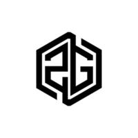 zg lettera logo design nel illustrazione. vettore logo, calligrafia disegni per logo, manifesto, invito, eccetera.