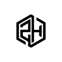 zh lettera logo design nel illustrazione. vettore logo, calligrafia disegni per logo, manifesto, invito, eccetera.