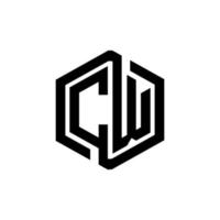 cw lettera logo design nel illustrazione. vettore logo, calligrafia disegni per logo, manifesto, invito, eccetera.