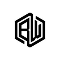 bw lettera logo design nel illustrazione. vettore logo, calligrafia disegni per logo, manifesto, invito, eccetera.