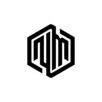 nm lettera logo design nel illustrazione. vettore logo, calligrafia disegni per logo, manifesto, invito, eccetera.