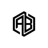 ab lettera logo design nel illustrazione. vettore logo, calligrafia disegni per logo, manifesto, invito, eccetera.