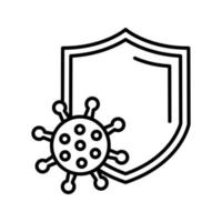 virus protezione vettore icona