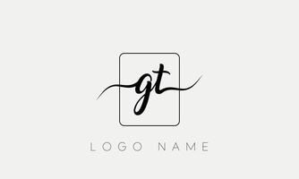 grafia lettera gt logo professionista vettore file professionista vettore professionista vettore