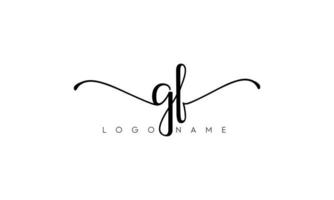 grafia lettera gf logo professionista vettore file professionista vettore professionista vettore