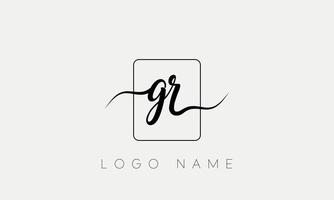 grafia lettera gr logo professionista vettore file professionista vettore professionista vettore
