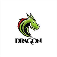 Drago logo design leggendario animale vettore