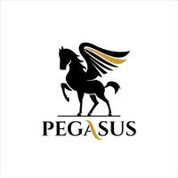 moderno in piedi Pegasus logo cavallo vettore