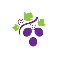 immagini del logo dell'uva vettore