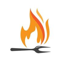 caldo griglia logo immagini illustrazione vettore