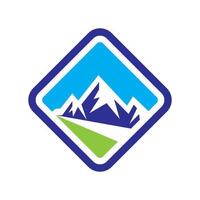 immagini del logo di montagna vettore