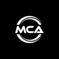 mca lettera logo design nel illustrazione. vettore logo, calligrafia disegni per logo, manifesto, invito, eccetera.