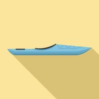 rafting barca icona, piatto stile vettore