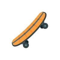 plastica skateboard icona, piatto stile vettore