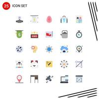 azione vettore icona imballare di 25 linea segni e simboli per dati utente Fidanzamento pagamento utente uovo modificabile vettore design elementi
