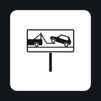 cartello evacuazione di macchine per sequestrare cortile icona vettore
