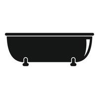 vecchio vasca da bagno icona, semplice stile vettore