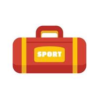 sport Borsa icona, piatto stile vettore