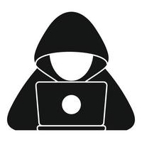 informatica pirata icona, semplice stile vettore