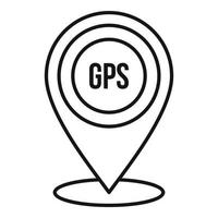 GPS guida punto icona, schema stile vettore