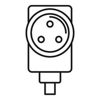 energia presa di corrente icona, schema stile vettore