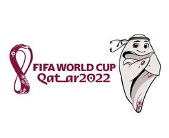 portafortuna fifa mondo tazza Qatar 2022 con ufficiale logo campione simbolo design vettore astratto illustrazione