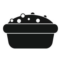 Mela torta icona, semplice stile vettore