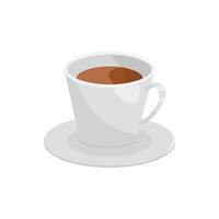 tazza di caffè icona, cartone animato stile vettore