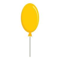 festa giallo Palloncino icona, piatto stile vettore