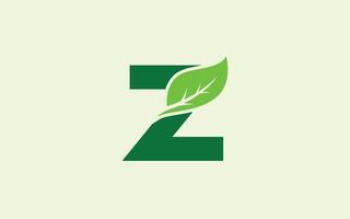 z logo foglia per identità. natura modello vettore illustrazione per il tuo marca.