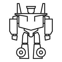 gioco robot trasformatore icona, schema stile vettore