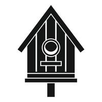 birdhouse icona, semplice stile vettore
