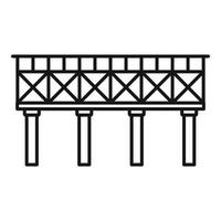 Ferrovia ponte icona, schema stile vettore