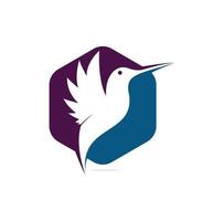 colibri uccello logo. vettore illustrazione di esotico volante colibrì isolato su bianca sfondo