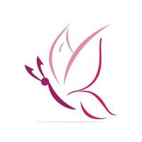 farfalla vettore logo design. bellezza salone vettore logo creativo illustrazione.