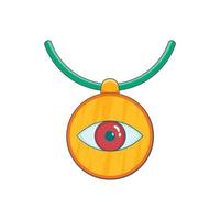 amuleto contro il il male occhio icona, cartone animato stile vettore