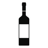 vino bottiglia icona, semplice stile vettore